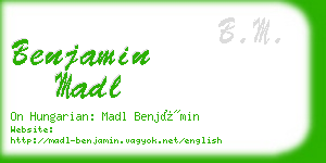 benjamin madl business card